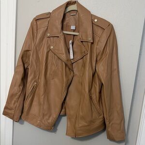 Chico's Camel Leather Jacket